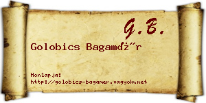 Golobics Bagamér névjegykártya